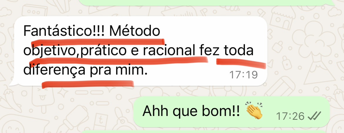 Depoimento: 'Método objetivo, prático e racional fez toda a diferença.'